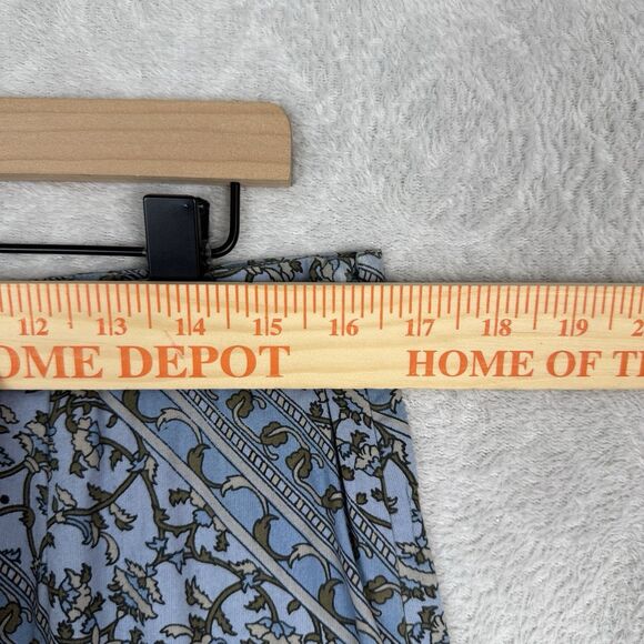 Vtg Y2K Old Navy Midi Maxi Skirt 12 Blue Floral Cottage Grunge Preppy Modest Emo - Picture 6 of 10